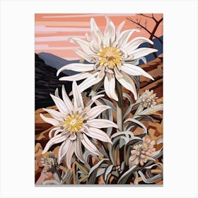 Edelweiss 2 Flower Painting Canvas Print