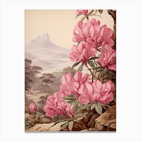 Rhododendron Victorian Style 2 Canvas Print