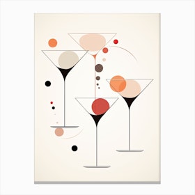 Mid Century Modern Manhattan Floral Infusion Cocktail 3 Canvas Print