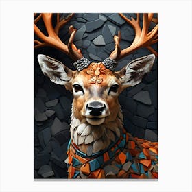 Deer With Antlers Canvas Print