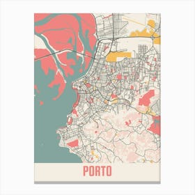 Porto Map Poster Canvas Print