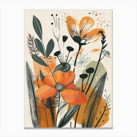 Orange Flowers 10 Canvas Print