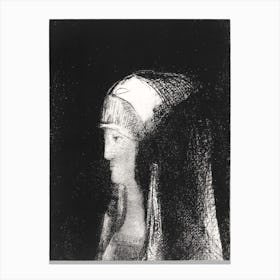 Druidesse (1891), Odilon Redon Canvas Print