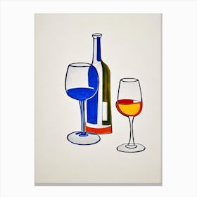 French Connection Picasso Line Drawing Cocktail Poster Canvas Print