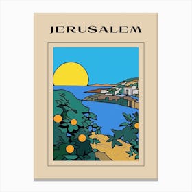 Minimal Design Style Of Jerusalem, Israel 2 Poster Canvas Print