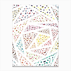 Colorful Triangles Texture Canvas Art Print Canvas Print