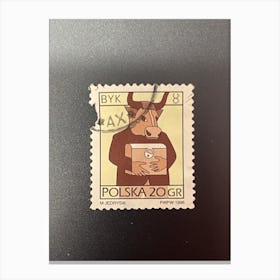 Poland Postal Stamp Canvas Print