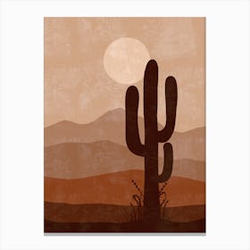 Cactus In The Desert 39 Canvas Print