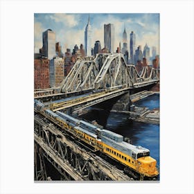 New York City Train Canvas Print