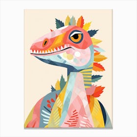 Colourful Dinosaur Dromaeosaurus 4 Canvas Print