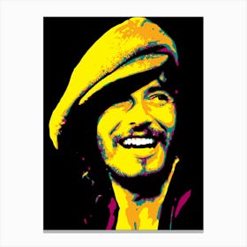 Bruce Springsteen Rock Music Singer Legend In Pop Art 2 Canvas Print