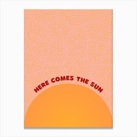 Yellow & Red Here Comes The Sun Canvas Print