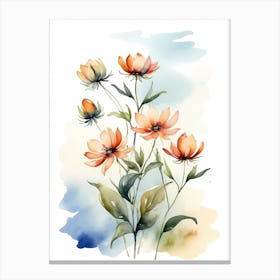 Flowers Watercolor Painting (32) Canvas Print