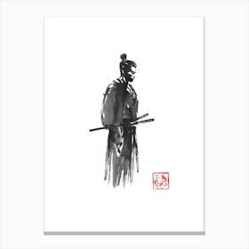 Samurai profile Canvas Print