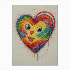 Rainbow Heart 9 Canvas Print