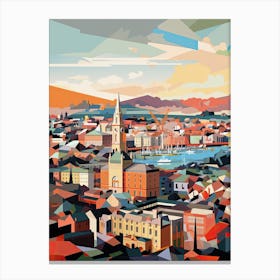 Glasgow, United Kingdom, Geometric Illustration 2 Canvas Print