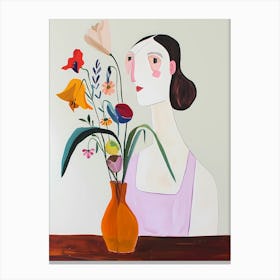 Mattise woman with flowers Canvas Print