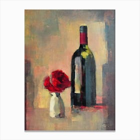 Tempranillo Rosé Oil Painting Cocktail Poster Canvas Print