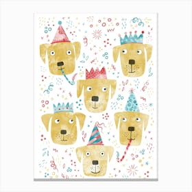 Birthday Labrador Retriever Dogs Canvas Print