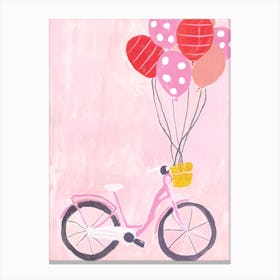 Bike and Balloons Canvas Print