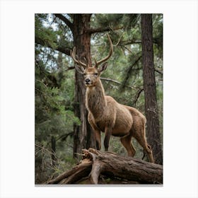Deer In The Forest 2 Canvas Print