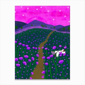 Purple Field Canvas Print