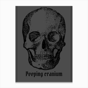 Gothic Peeping Cranium Canvas Print