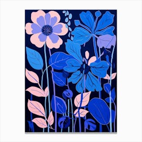 Blue Flower Illustration Veronica 1 Canvas Print