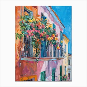 Balcony Painting In Malaga 2 Canvas Print