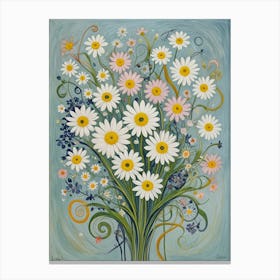 Daisies In Pastel Canvas Print