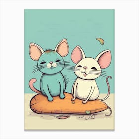Cute Mice Canvas Print
