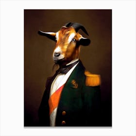 Sergeant Dietrich The Goat Pet Portraits Canvas Print