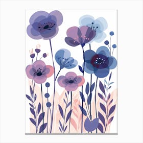 Flowers On A White Background Canvas Print