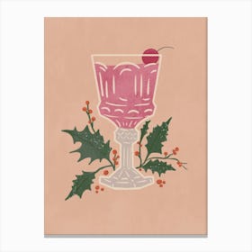 Holly Berry Cocktail Canvas Print