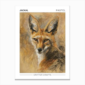 Jackal Pastel Watercolour 4 Poster Canvas Print