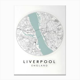 Liverpool City Map Canvas Print