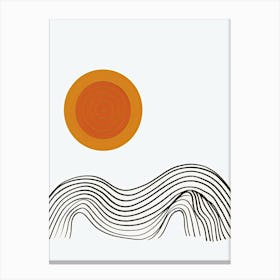 Tehran Abstract Harmony Minimalist Bauhaus Canvas Print