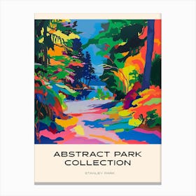 Abstract Park Collection Poster Stanley Park Vancouver Canada 3 Canvas Print