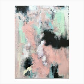 PINK MAMBO - Abstract Painting Ethereal Clouds in Peach, Pink, Sage, Blue by "Colt x Wilde"  Canvas Print