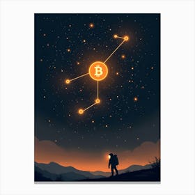 Bitcoin Constellation Canvas Print