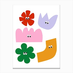 Friendly Shapes Colourful 2 Canvas Print