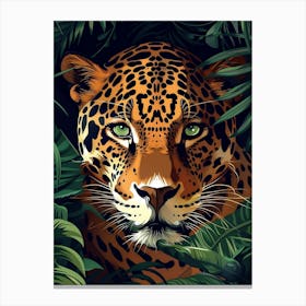 Jaguar In The Jungle Canvas Print