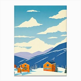 Snowshoe 3, Usa Midcentury Vintage Skiing Poster Canvas Print
