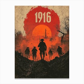 Aihrgdesign A Vintage Poster Depicting A Dramatic World War I D4960d1f 3fb7 4ac9 Acdd 9cf6de8df428 1 Canvas Print