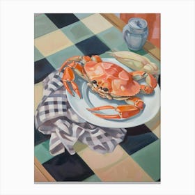 Dungeness Crab Still Life Painting Canvas Print