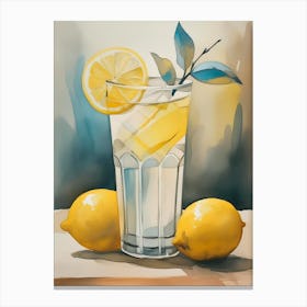 Delicious Cocktail Made With Lemon Juice And Vodka Canvas Print