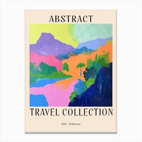 Abstract Travel Collection Poster Bali Indonesia 1 Canvas Print