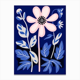 Blue Flower Illustration Edelweiss 2 Canvas Print