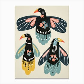 Folk Style Bird Painting California Condor 1 Canvas Print