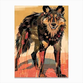 Wolf Illustration 1 Canvas Print